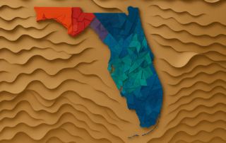 Florida colorful abstract map